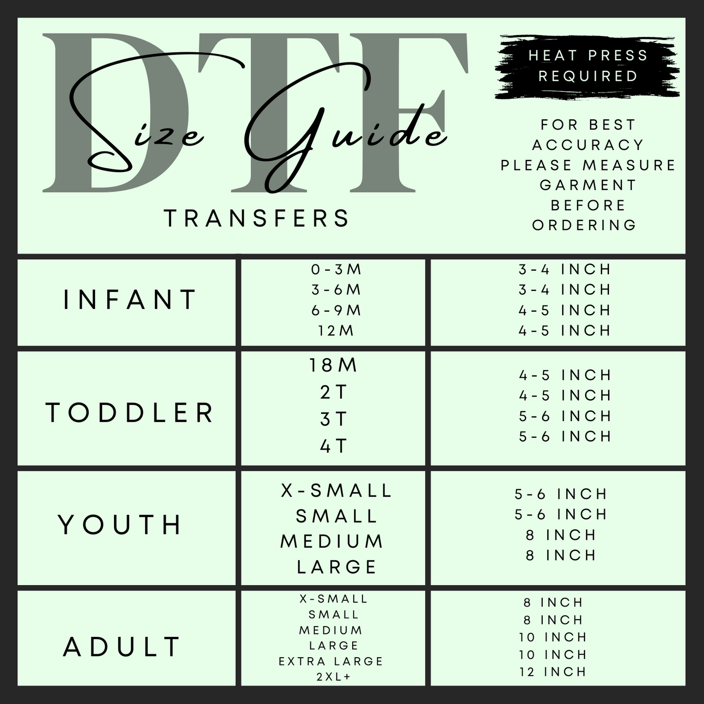 Only good vibes DTF transfer