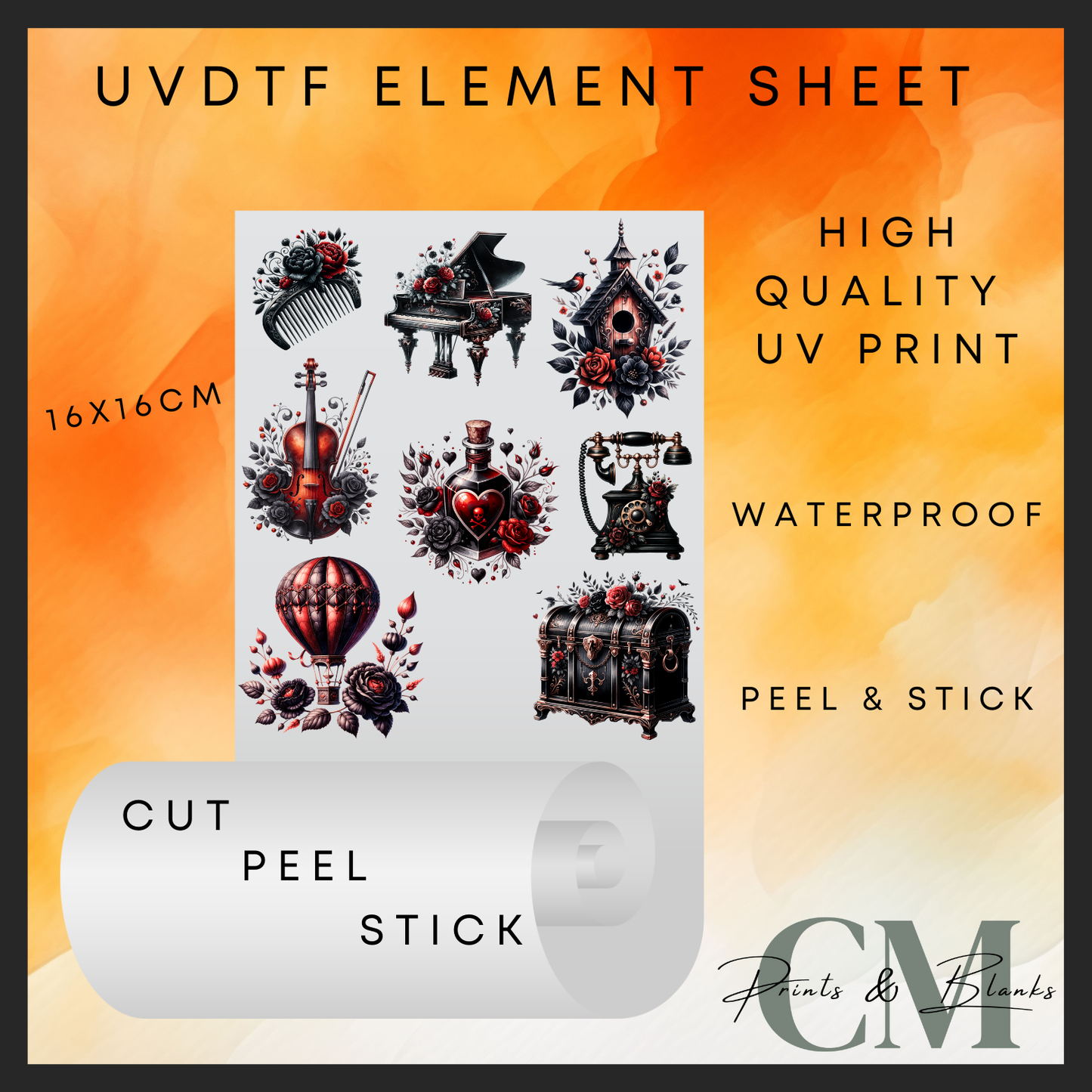 Gothic Uvdtf element sheet