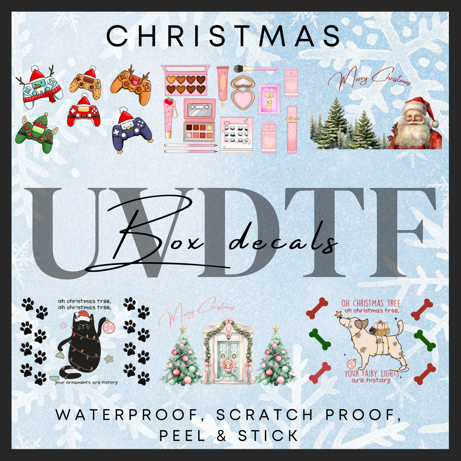 Christmas uvdtf box decals