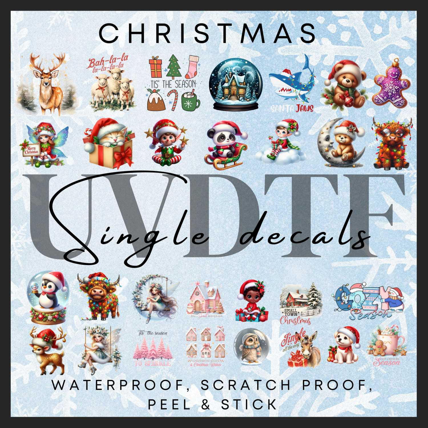 Christmas uvdtf single decals