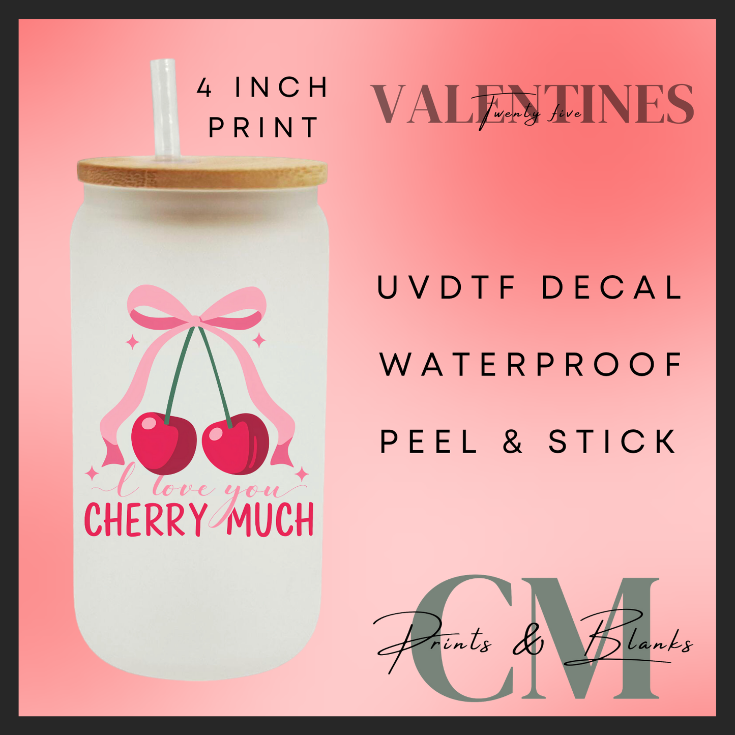 Cherry much bows Uvdtf single decal (4” / 10cm)