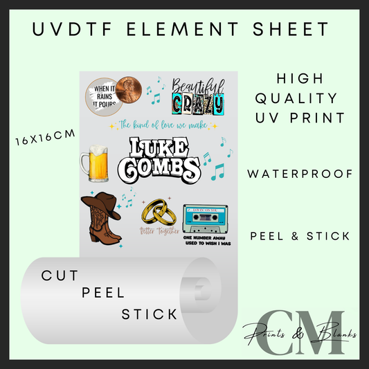 Country music Uvdtf element sheet