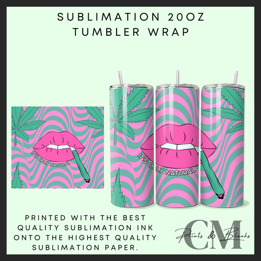 420 lips Sublimation 20oz tumbler wrap