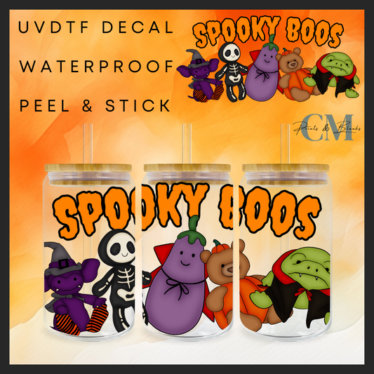 Spooky boos jelly 16oz Uvdtf wrap