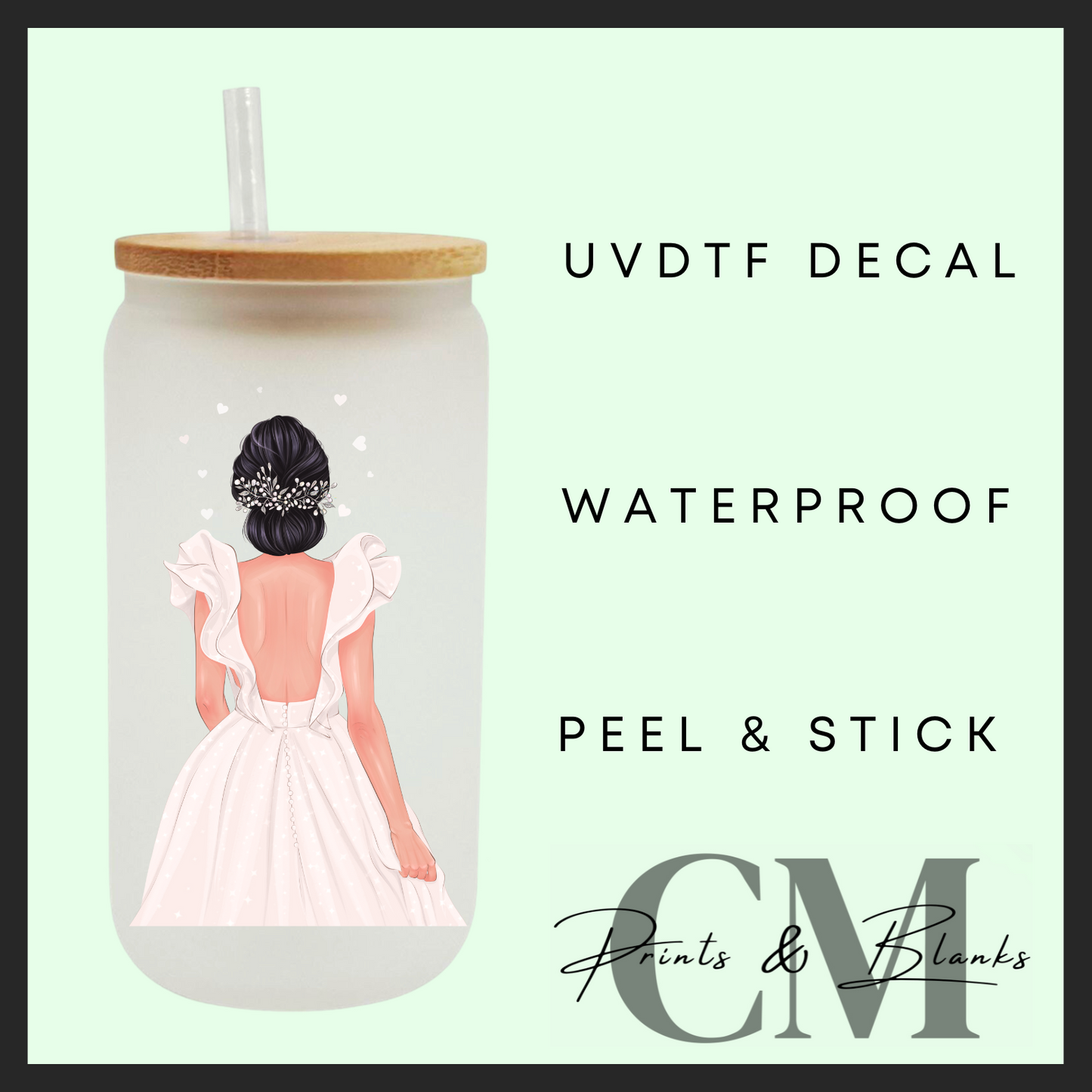 Brides uvdtf single decals (4”, 10cm)