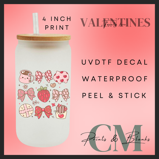 Pink vibes uvdtf single decal (4” / 10cm)