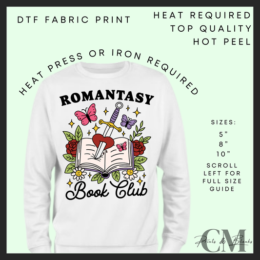 Romantasy book club DTF transfer