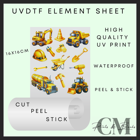 Yellow diggers uvdtf element sheet