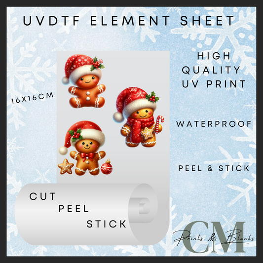 Gingerbread men Uvdtf element sheet