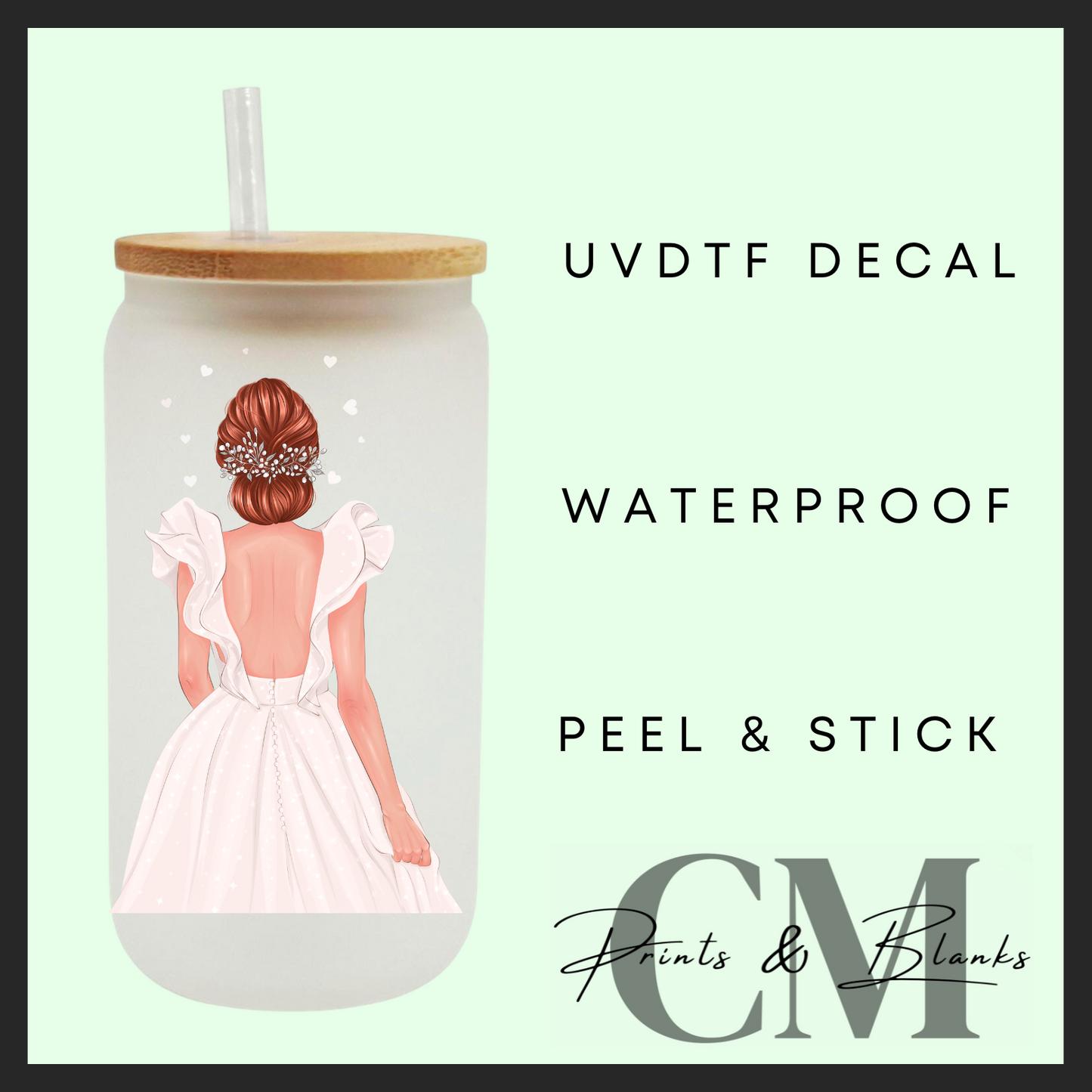 Brides uvdtf single decals (4”, 10cm)