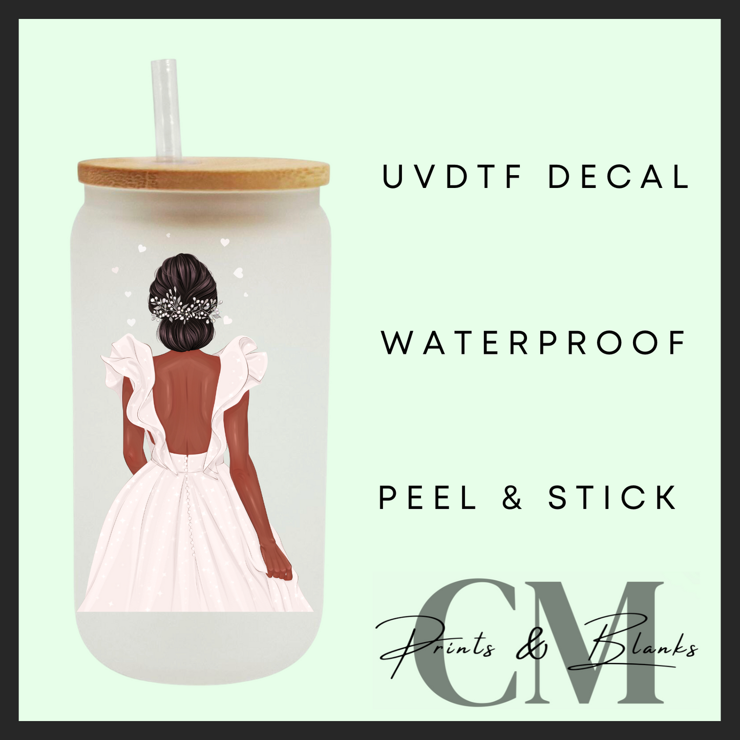 Brides uvdtf single decals (4”, 10cm)