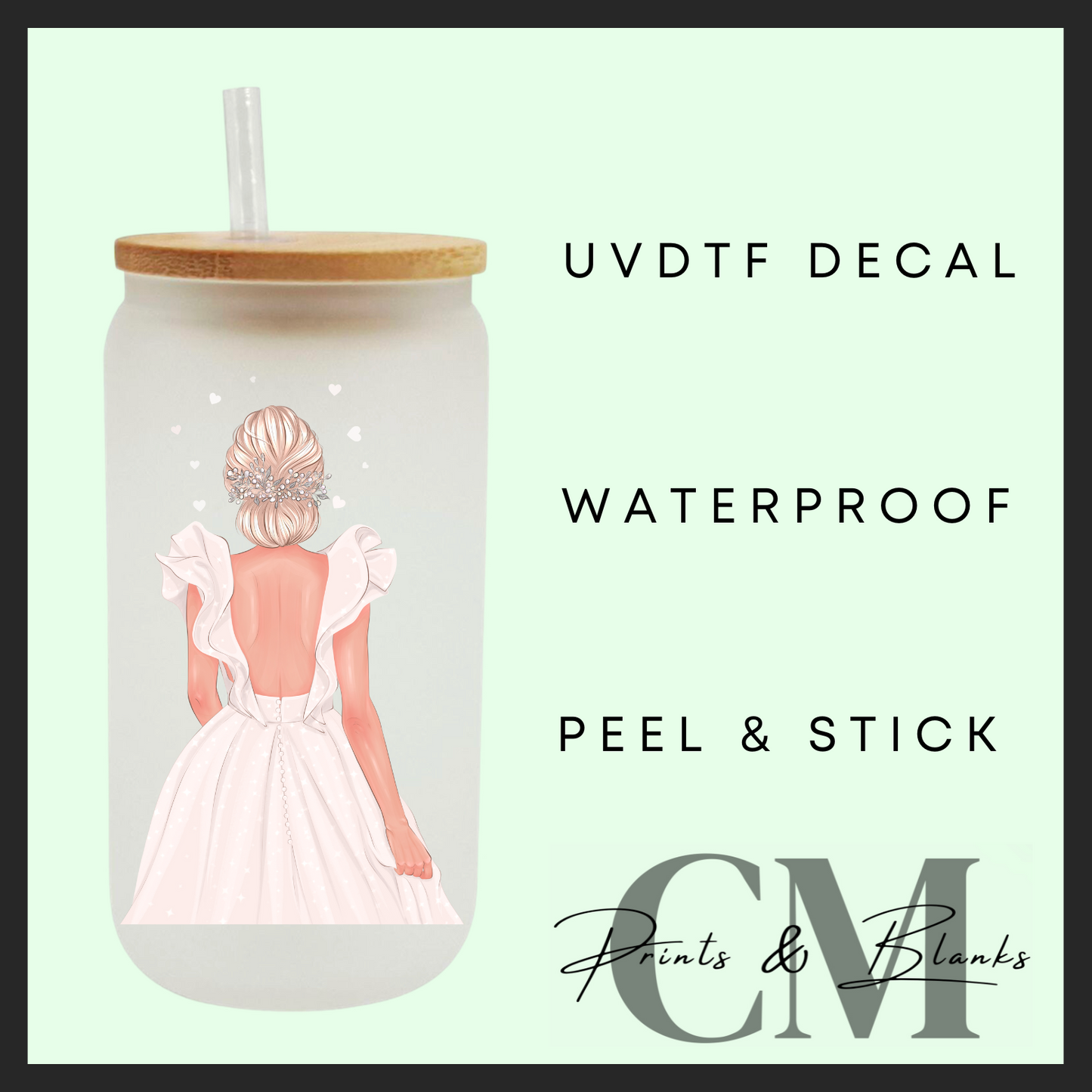 Brides uvdtf single decals (4”, 10cm)