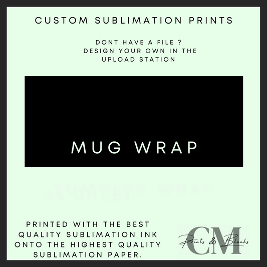 Custom sublimation 11oz mug wrap