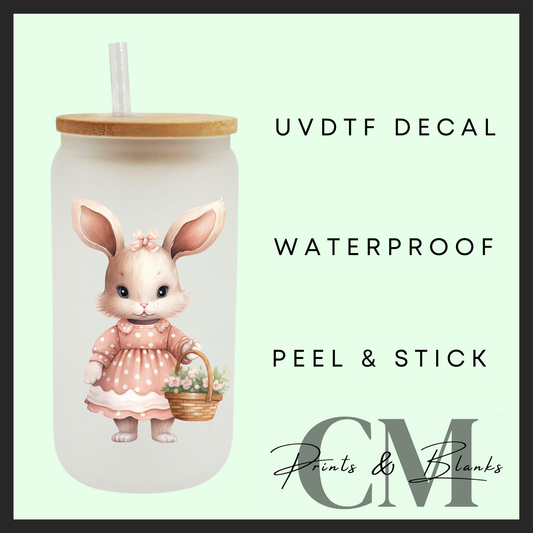 Pink bunny girl Uvdtf single decal (4” / 10cm)