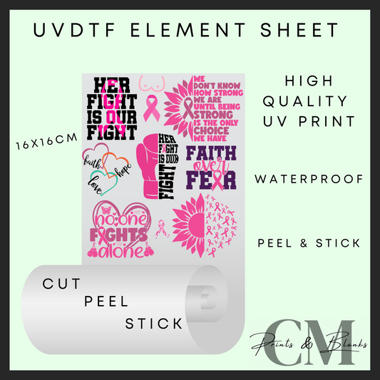 Breast cancer uvdtf element sheet