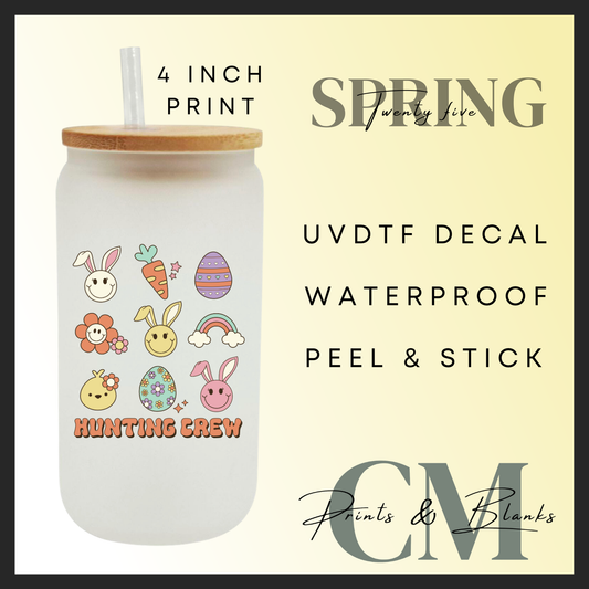 Hunting crew uvdtf single decals (4” / 10cm)