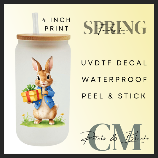 Present bunny Uvdtf single decal (4” / 10cm)