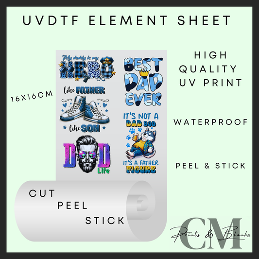 Dad theme Uvdtf element sheet