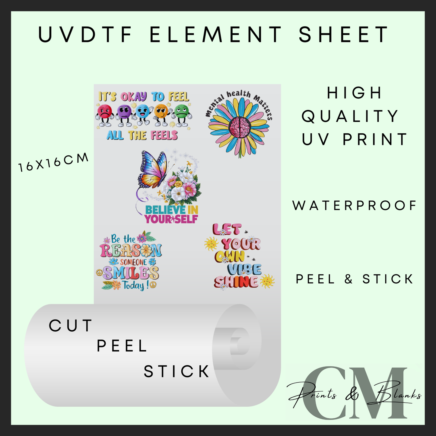 Feel all the feels Uvdtf element sheet