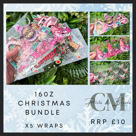 16oz Christmas bundles (5x wraps)