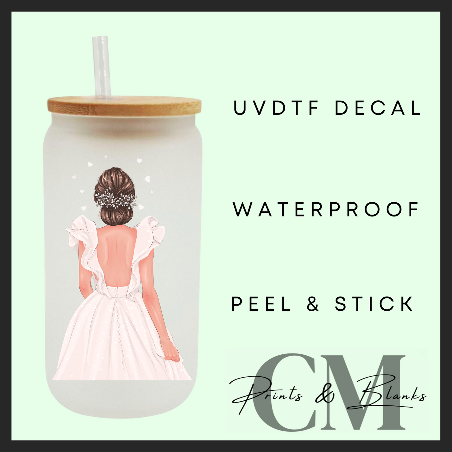 Brides uvdtf single decals (4”, 10cm)