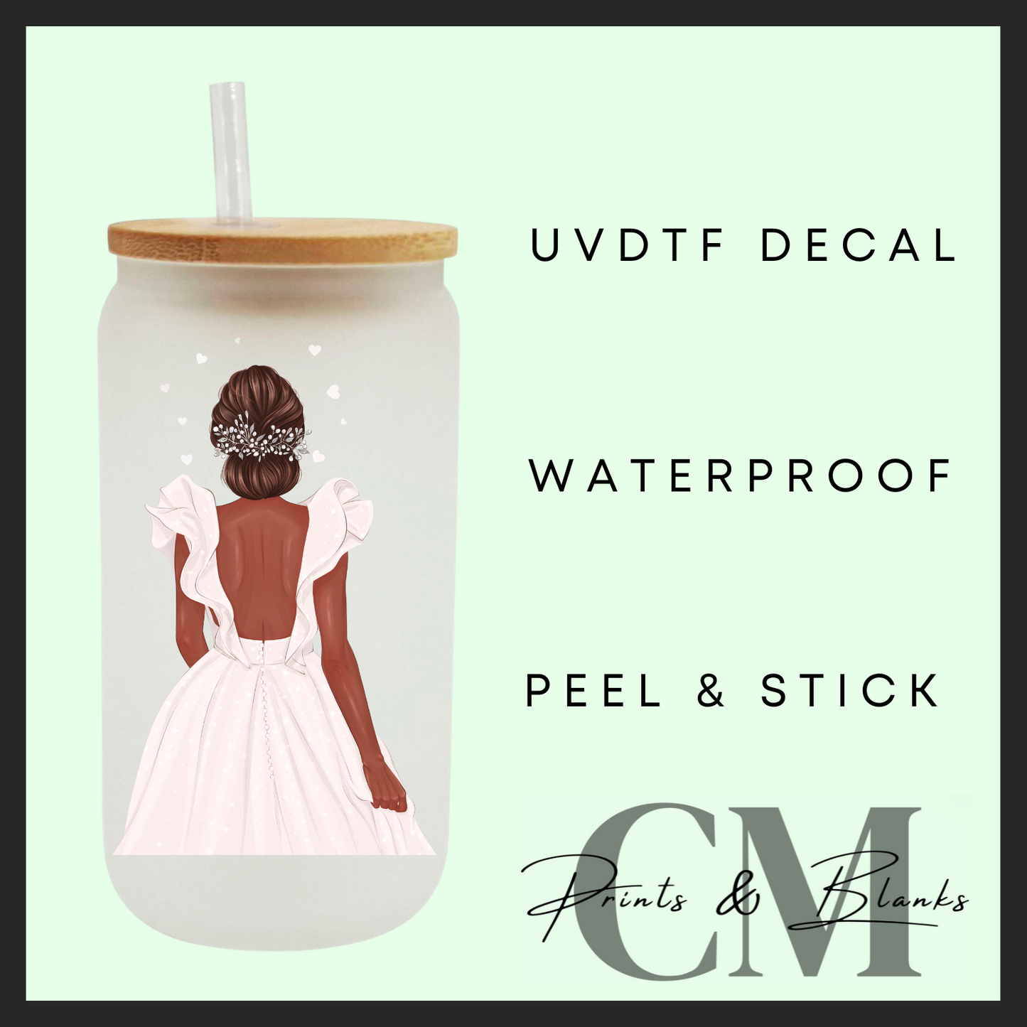 Brides uvdtf single decals (4”, 10cm)