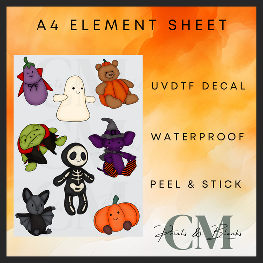 Scaredy cats A4 Uvdtf’s element sheet