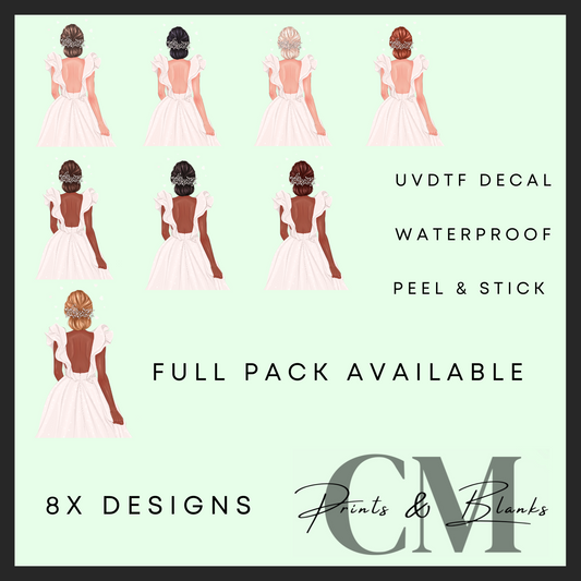 Brides uvdtf single decals (4”, 10cm)