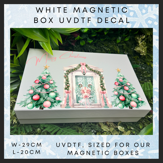 Pink angel Christmas uvdtf box print