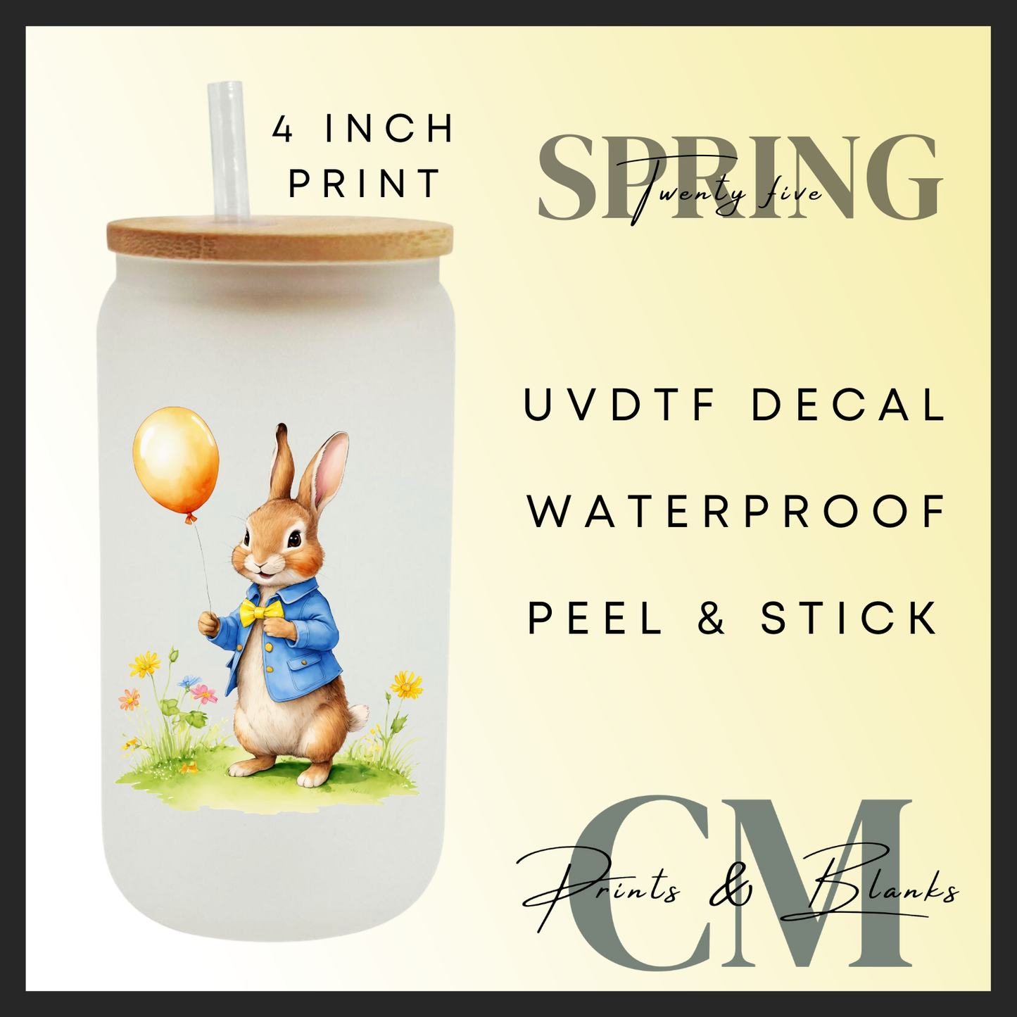 Balloon bunny Uvdtf single decal (4” / 10cm)