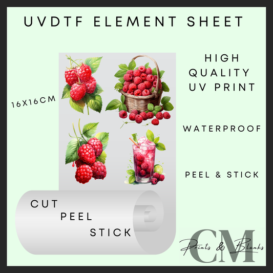 Raspberries Uvdtf element sheet