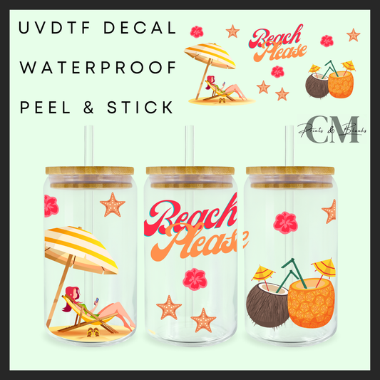 Beach please Uvdtf 16oz wrap