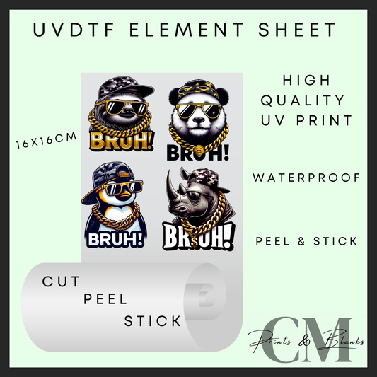 Cool panda Uvdtf element sheet