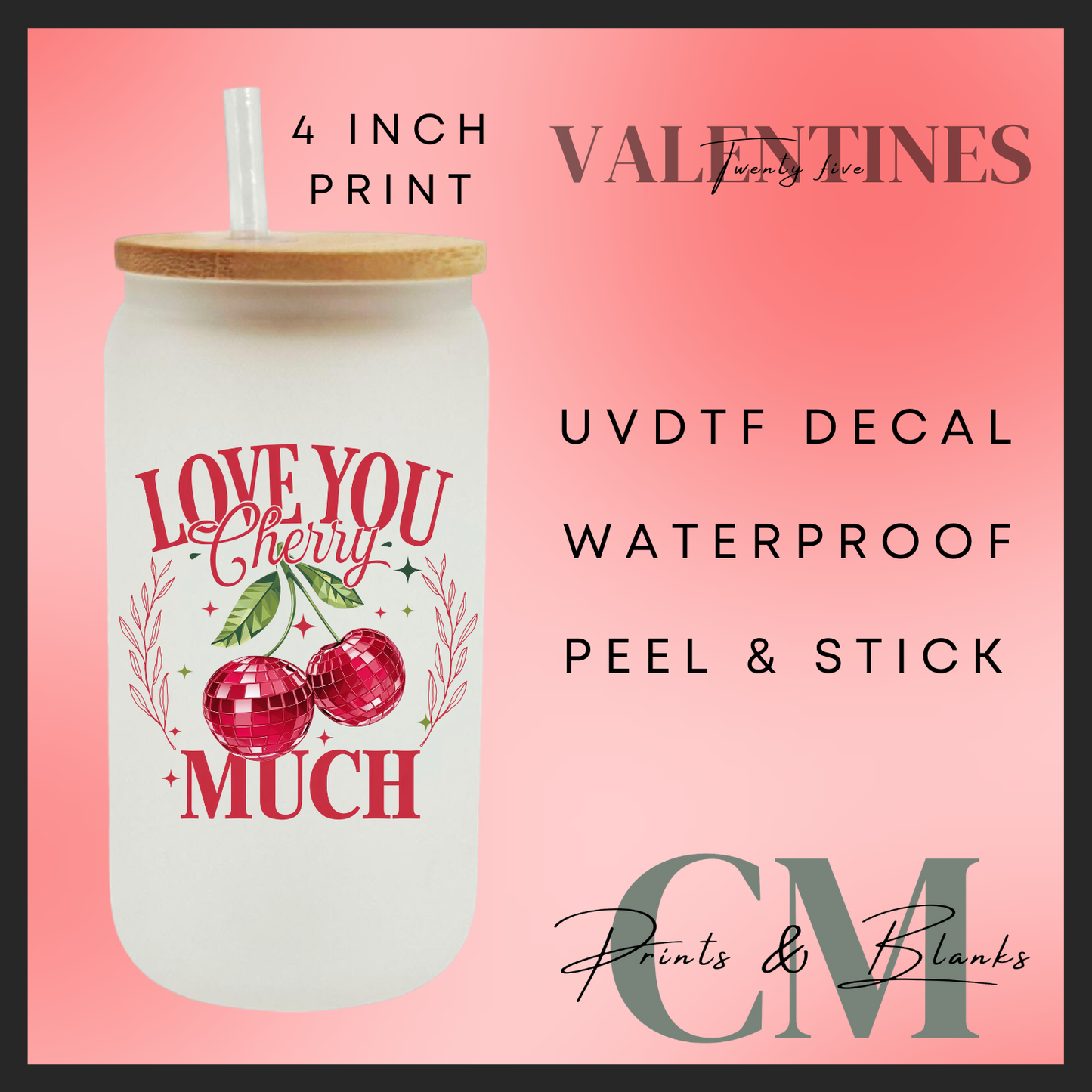 Love you Cherry much ￼ Uvdtf single decal (4” / 10cm)