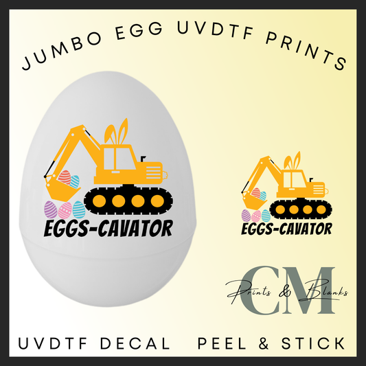 Eggs cavator jumbo egg uvdtf decal (15cm decal)