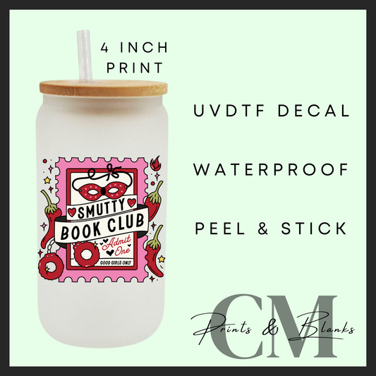 Smutty book club Uvdtf single decal (4” / 10cm)