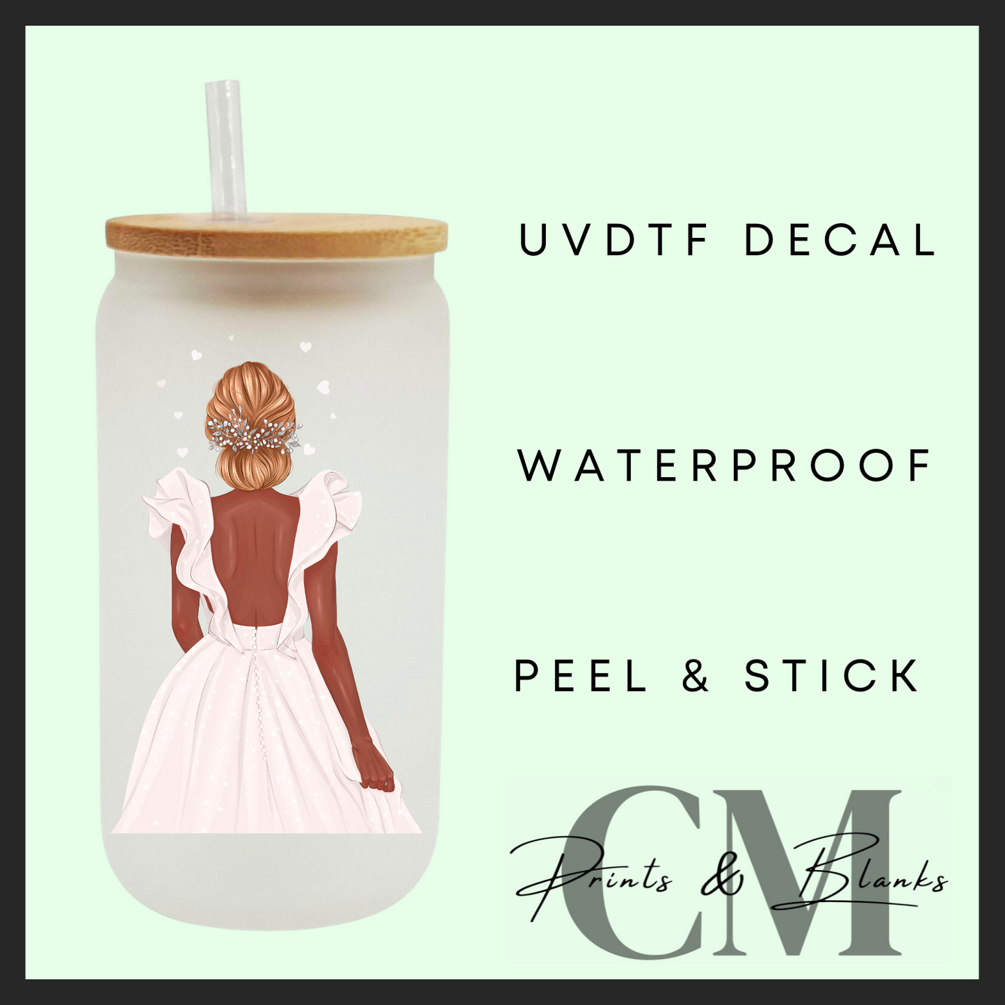 Brides uvdtf single decals (4”, 10cm)