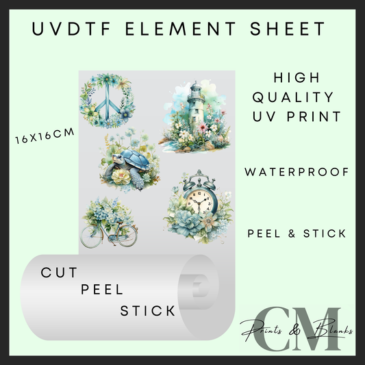 Pastel peace Uvdtf element sheet