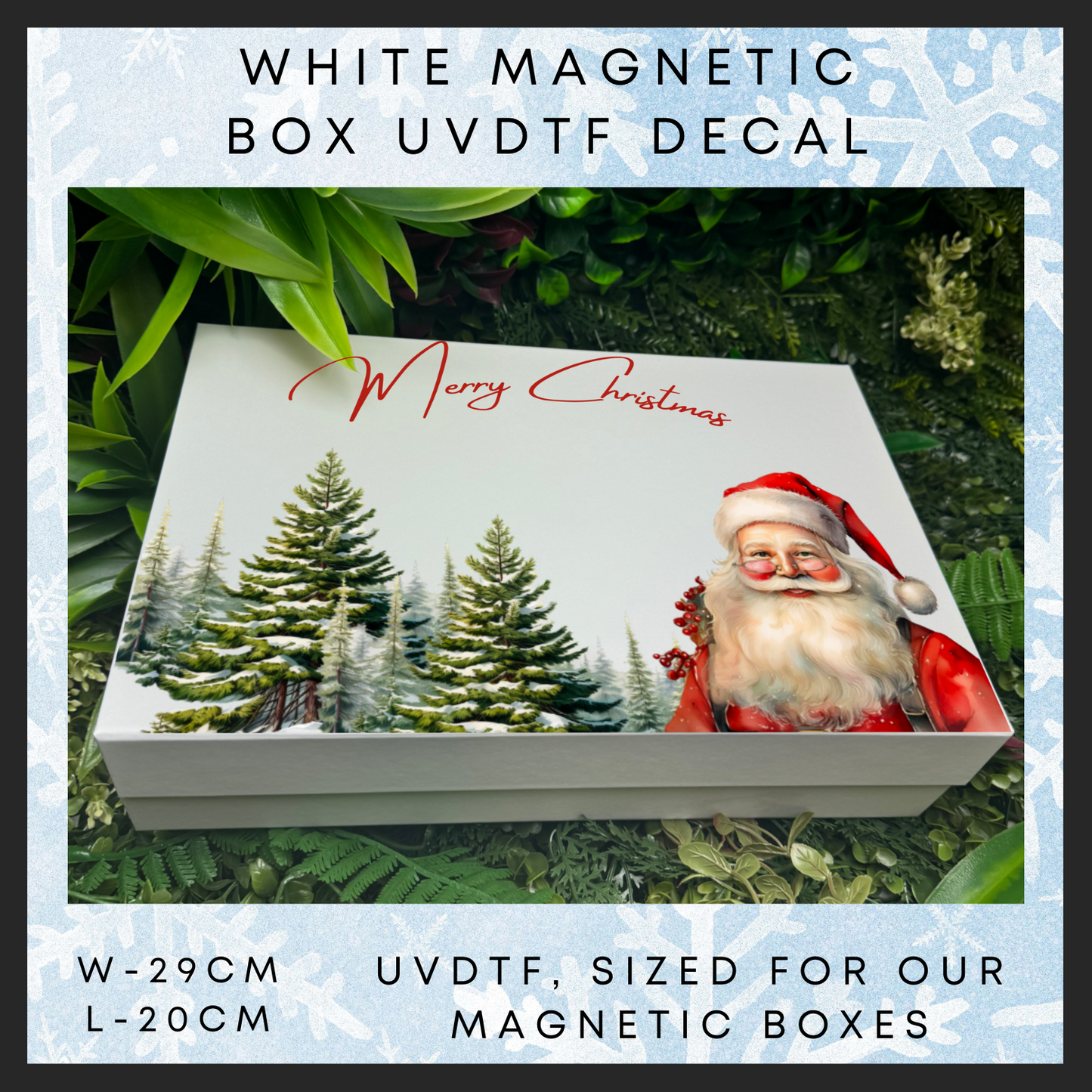 Red Santa Christmas uvdtf box print