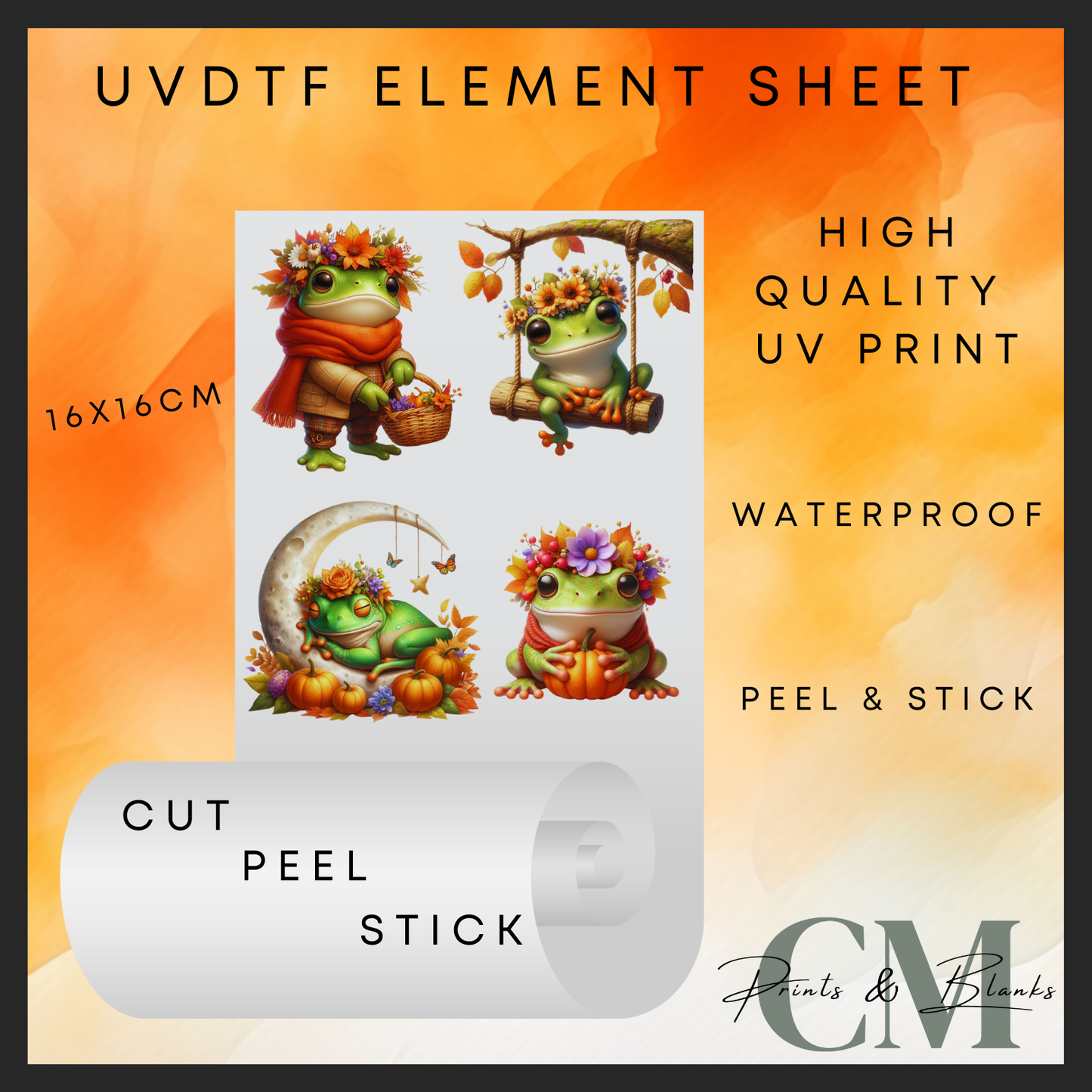 Autumn frogs Uvdtf element sheet