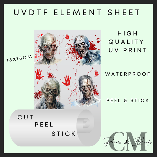 Zombies Uvdtf element sheet